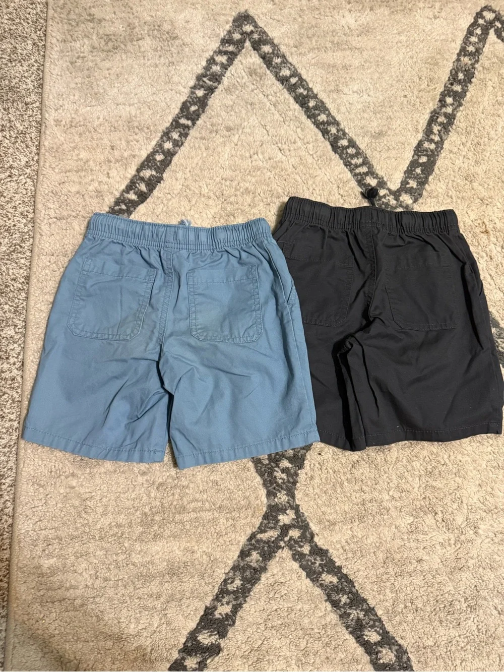 Boys Cat & Jack Elastic Waist Shorts - Light Blue and Black
